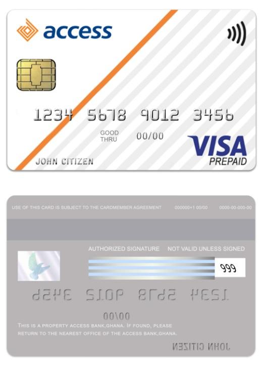 Ghana Access Bank visa prepaid card